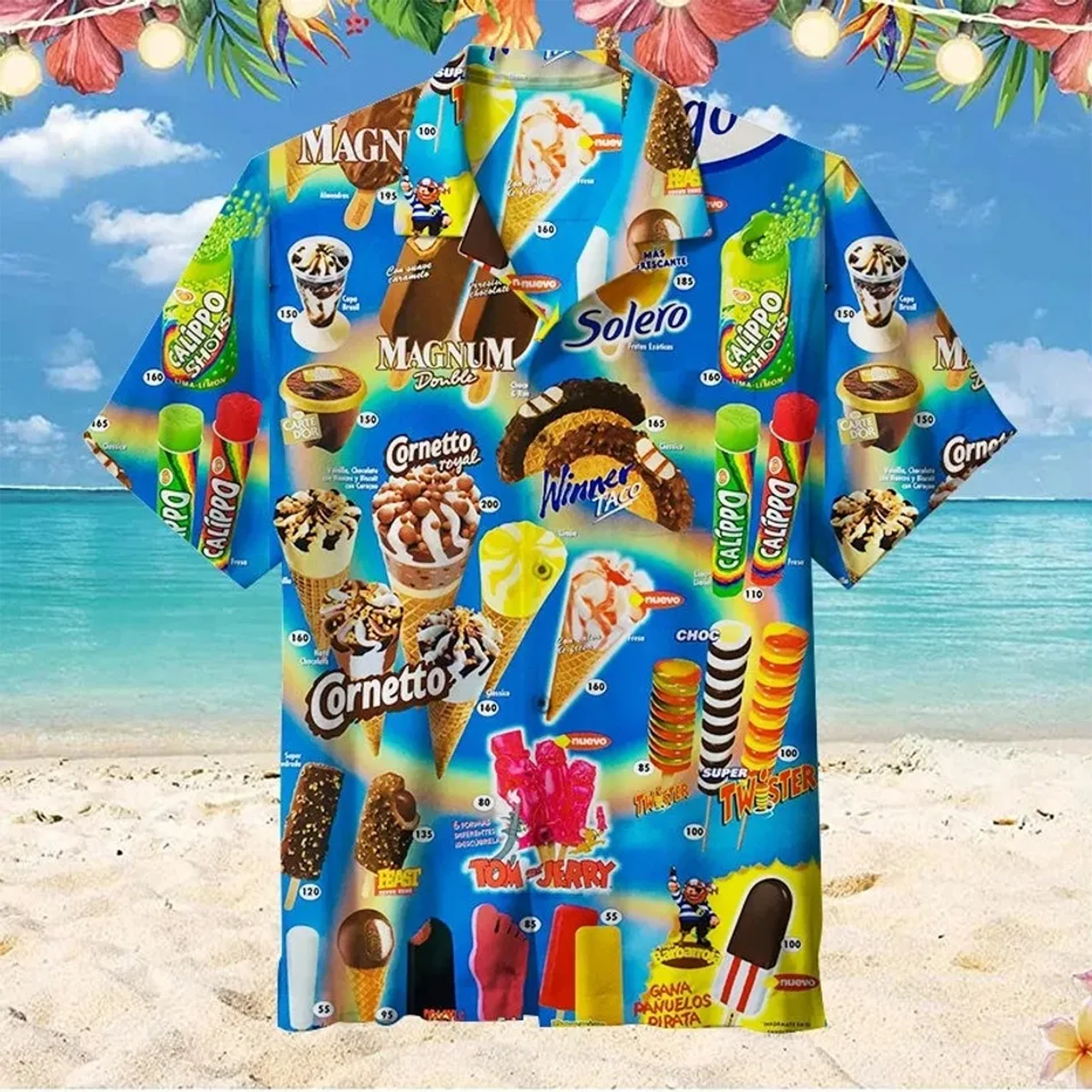 Sweet Treat Hawaiian Shirt, Ice Cream Tropical Aloha Summer Shirt