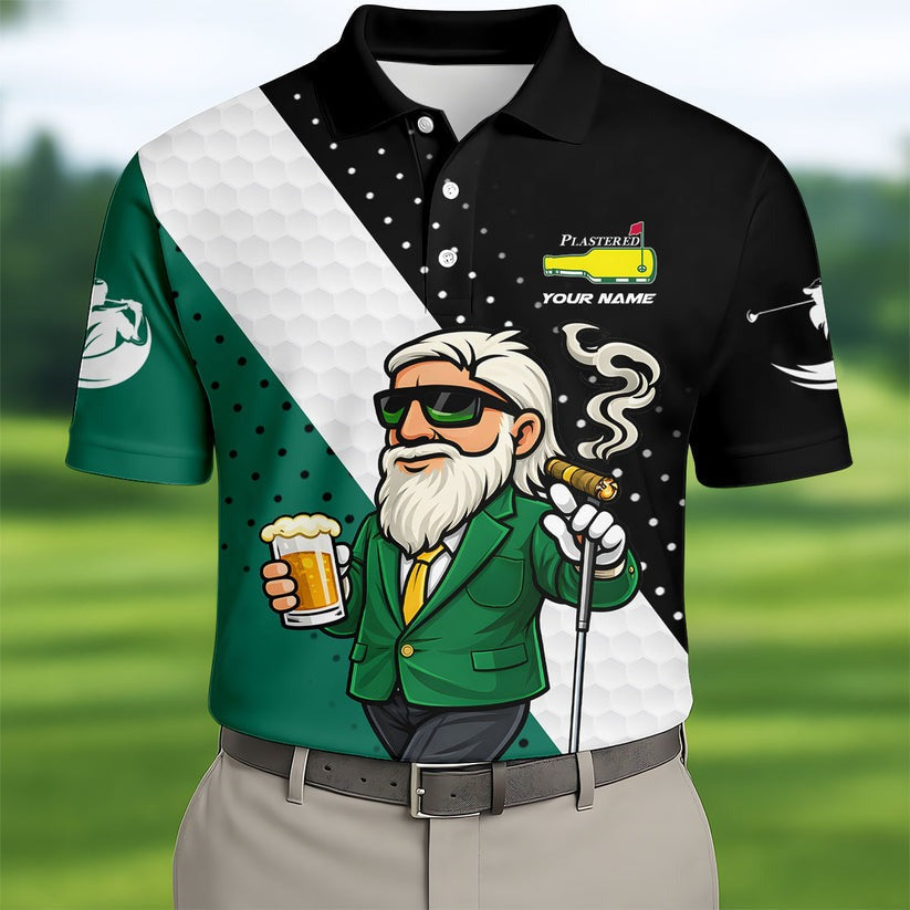Golf Tournament Funny Polo Shirt for Men, Beer Golfer Shirt, Funny Golf Gift for Dad, Mens Golf Polo