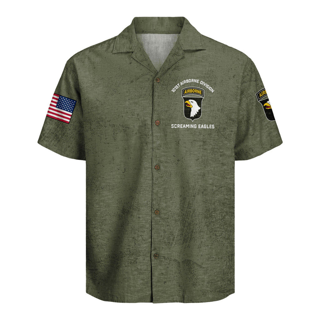 US Army Airborne Aloha Shirt, Military Paratrooper Hawaiian Beach Shirt
