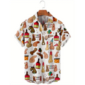 Mens Novelty Hawaiian Shirt, Funny Beach Button Up Aloha Summer Shirt