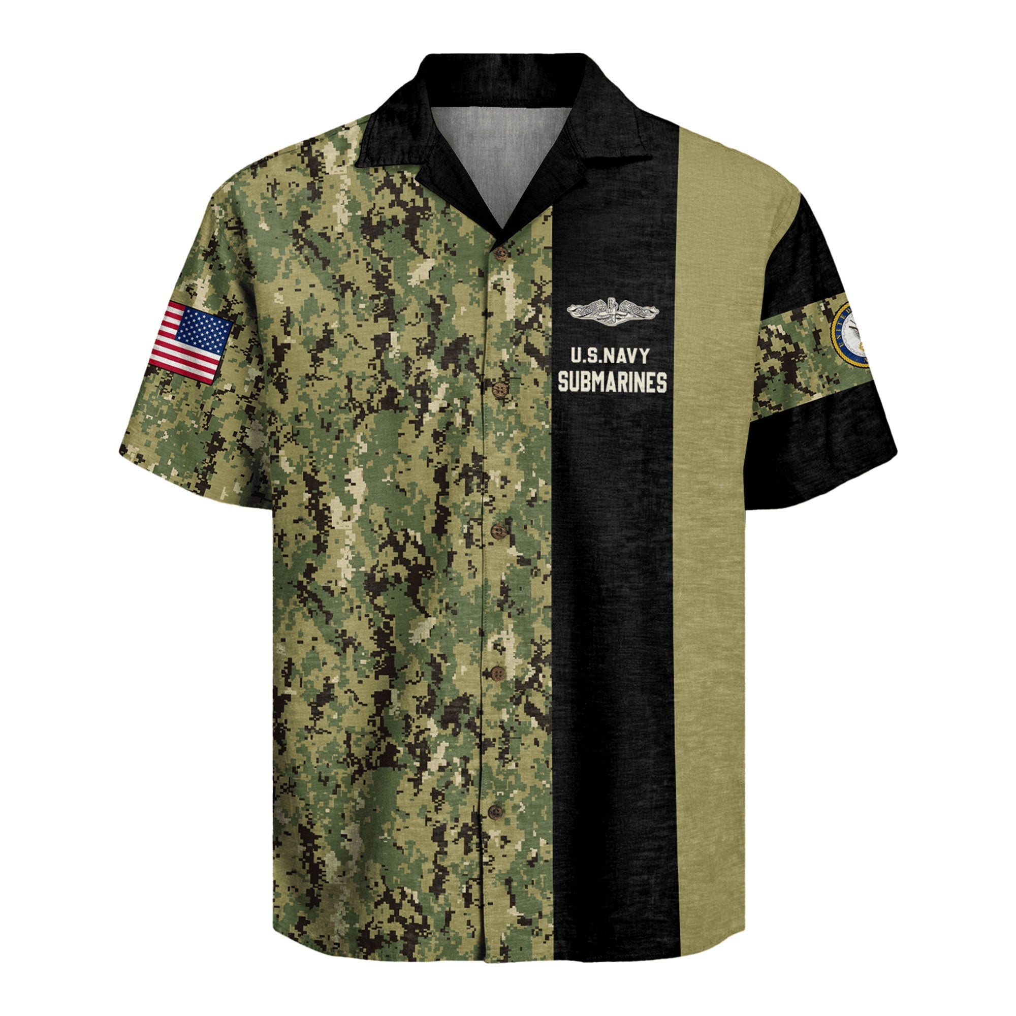 US Navy Submarine Aloha Shirt – Patriotic Veteran Gift Beach Shirt