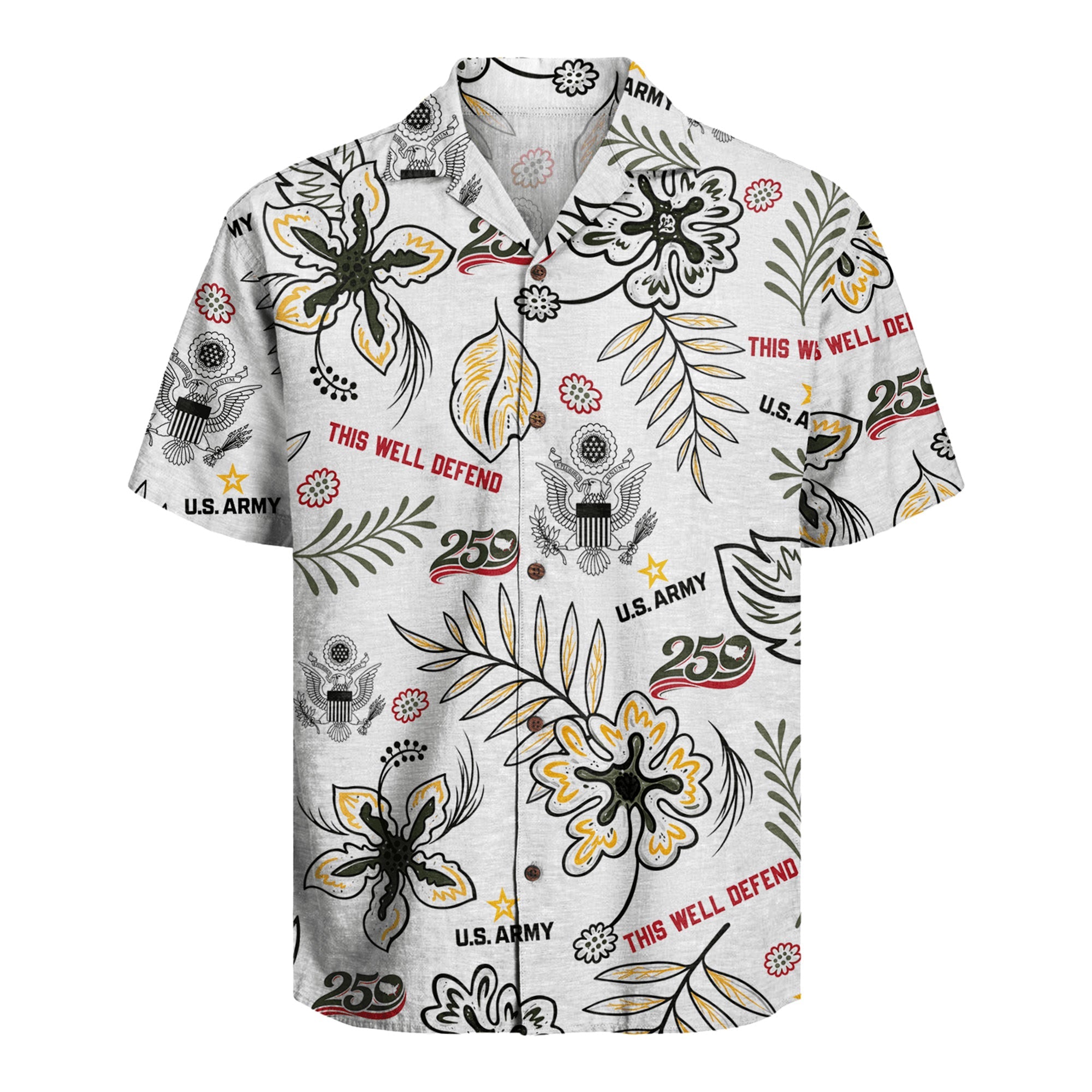 US Army 250th Anniversary Shirt, America 1776–2026 Patriotic Hawaiian Shirt