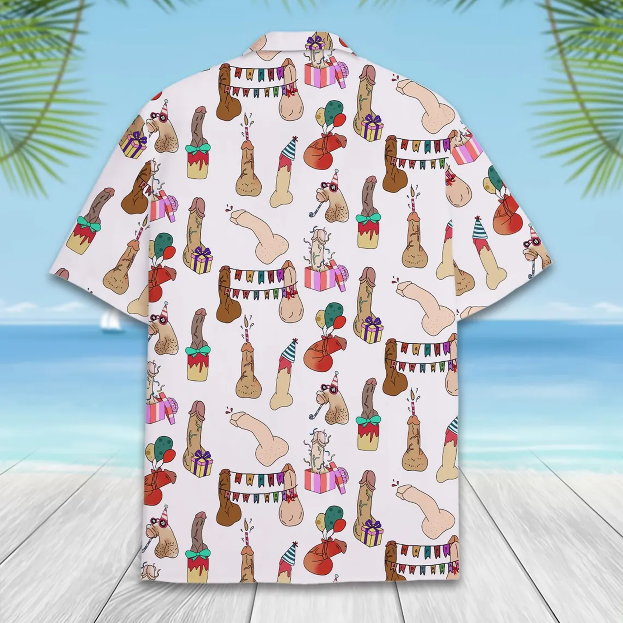 Funny Celebration Hawaiian Shirt, Playful Aloha Summer Beach Shirt