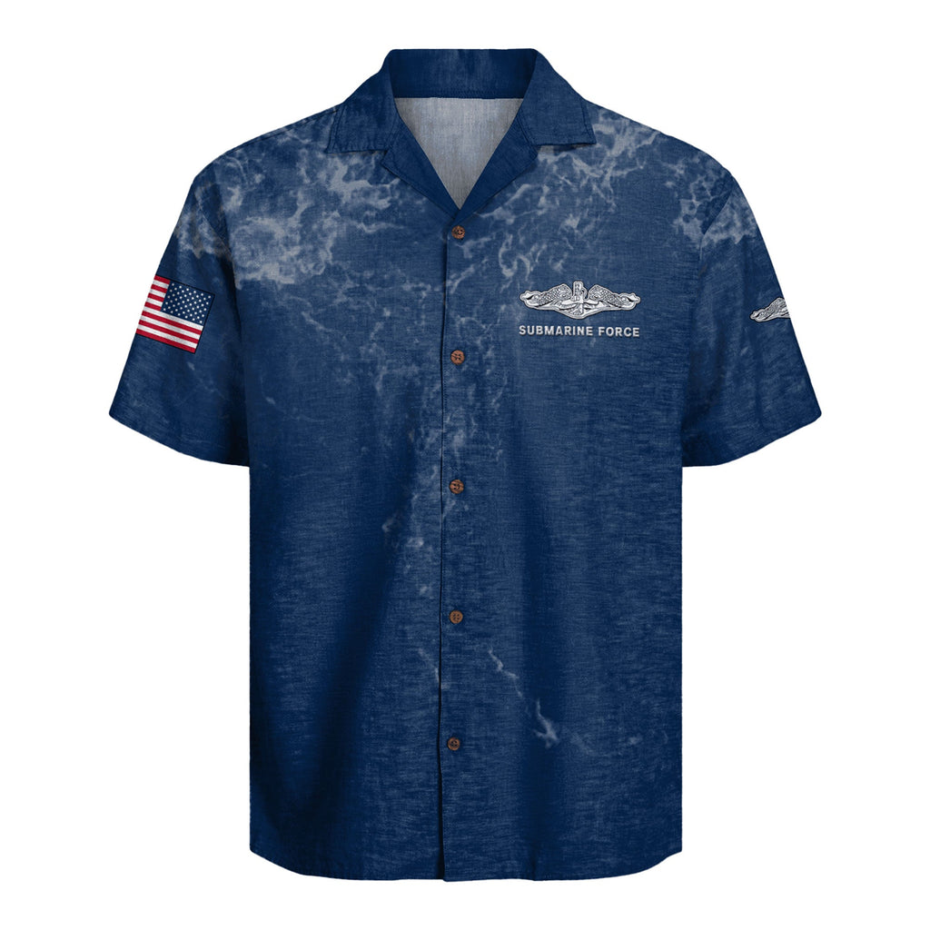 US Navy Submarine Hawaiian Shirt, 250th Anniversary Patriotic Aloha Shirt