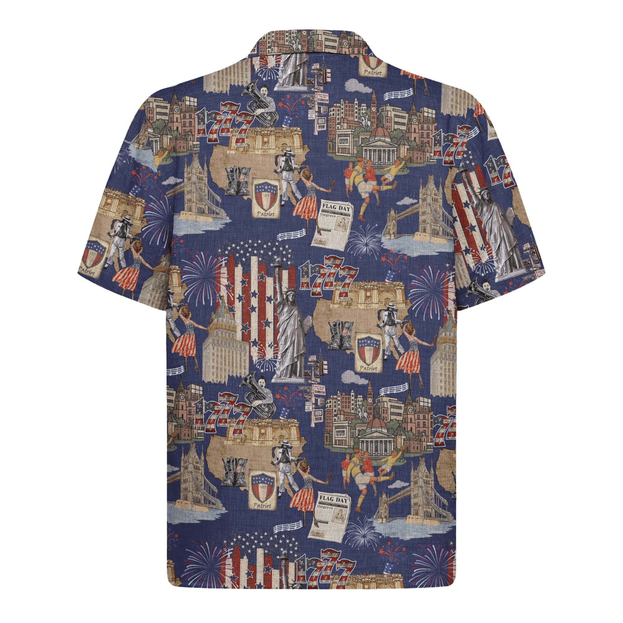 Back to 1777 Hawaiian Shirt, Patriotic USA Celebration Aloha Shirt dichj