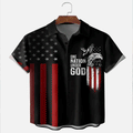 One Nation Under God Hawaiian Shirt Moisture Wicking Aloha Button Down Patriotic Casual Outfit That Stands Out