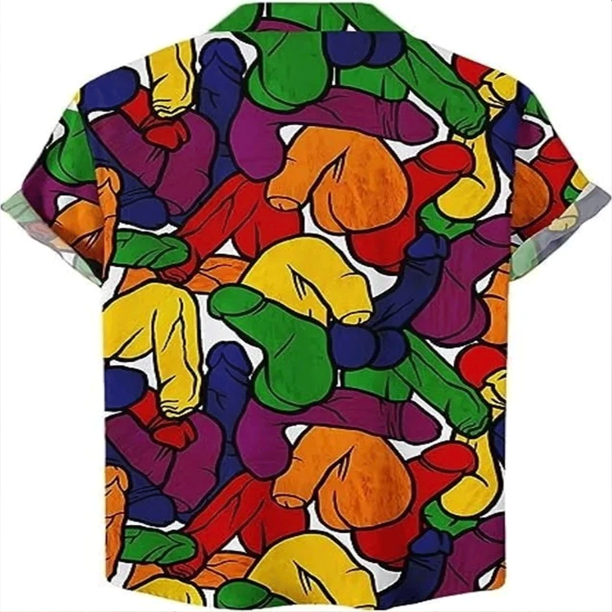 3D Printed Hawaiian Shirt  Funny Aloha Button Up Summer Beach Party Shirt