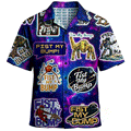Funny Galaxy Hawaiian Shirt  Space Meme Aloha Button Down Cosmic Outfit That Gets Laughs