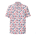 American Flag Hawaiian Shirt  Patriotic Aloha Button Down Quick Dry Unisex Beach Outfit That Stands Out