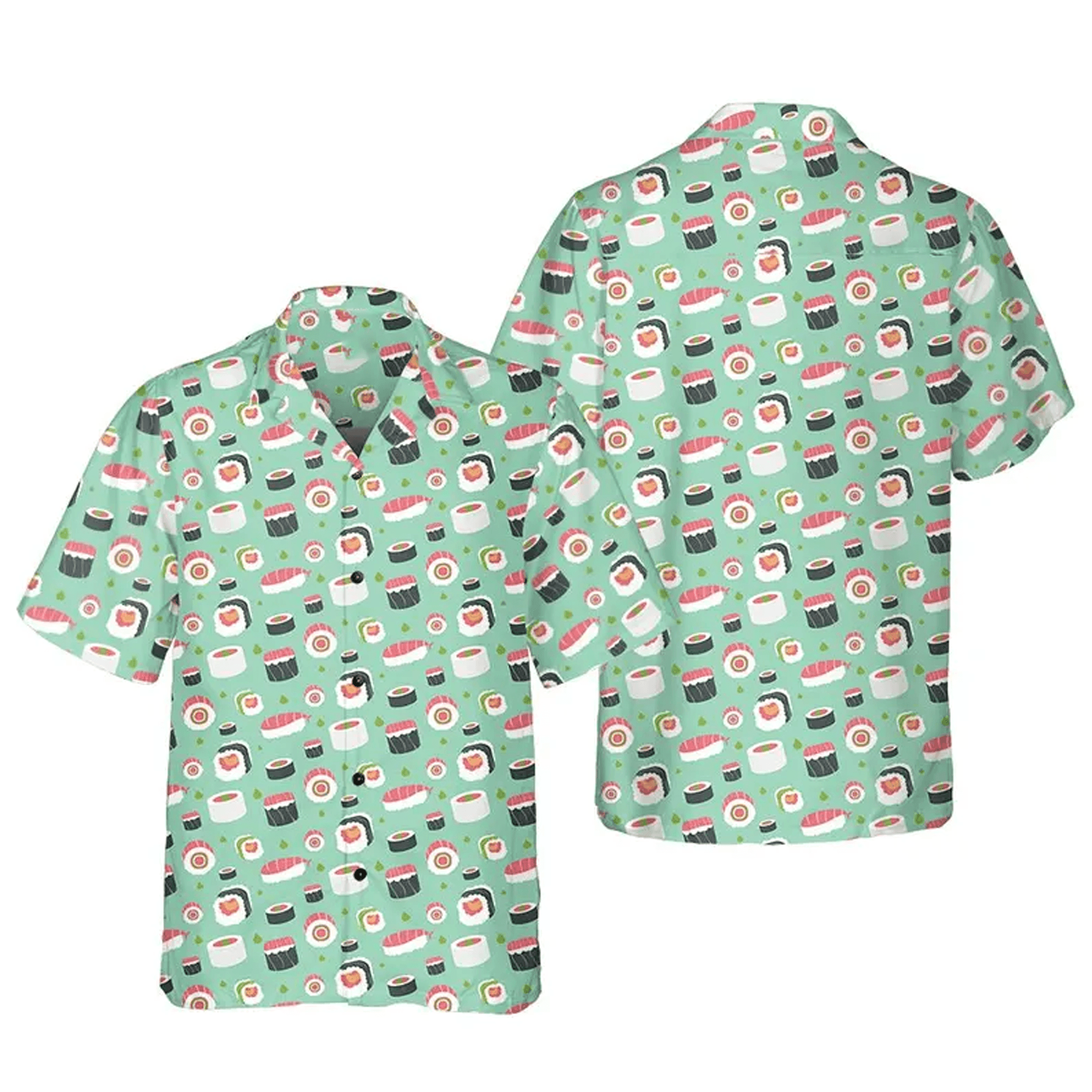 Sushi Hawaiian Shirt Japanese Food Aloha Shirt Funny Foodie Gift Tropical Button Down