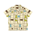 Mid Century Modern Hawaiian Shirt  Retro Lattice Aloha Shirt Casual Summer Party Shirt for Men