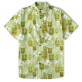 Exotic Tiki Hawaiian Shirt  Hibiscus Aloha Shirt for Men Tropical Beach Button Down