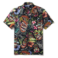 Tiki Hawaiian Shirt Men  Camp Button Up Aloha Shirt Beach Vacation Casual Outfit