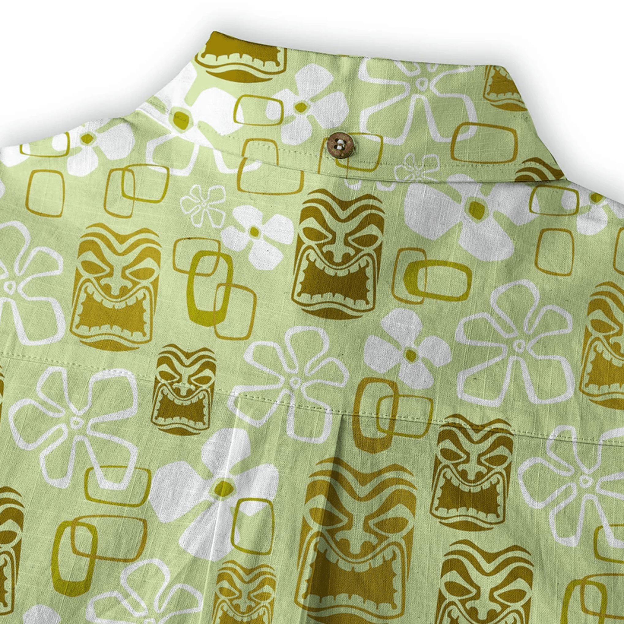 Exotic Tiki Hawaiian Shirt  Hibiscus Aloha Shirt for Men Tropical Beach Button Down