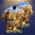 Cool Cowboy Desert Love Hawaiian Shirt  Western Aloha Button Down Summer Outfit That Stands Out